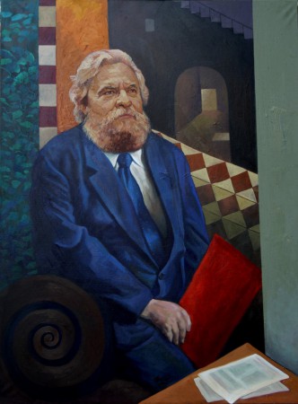 Retrato Ramón Mas. Decano Facultad de Geológicas.146 x 114.2013